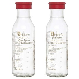 Helen's Asian Kitchen, Made in the USA Stir-Fry Sauce Bottle, Set of 2, 13-Ounce, Glass