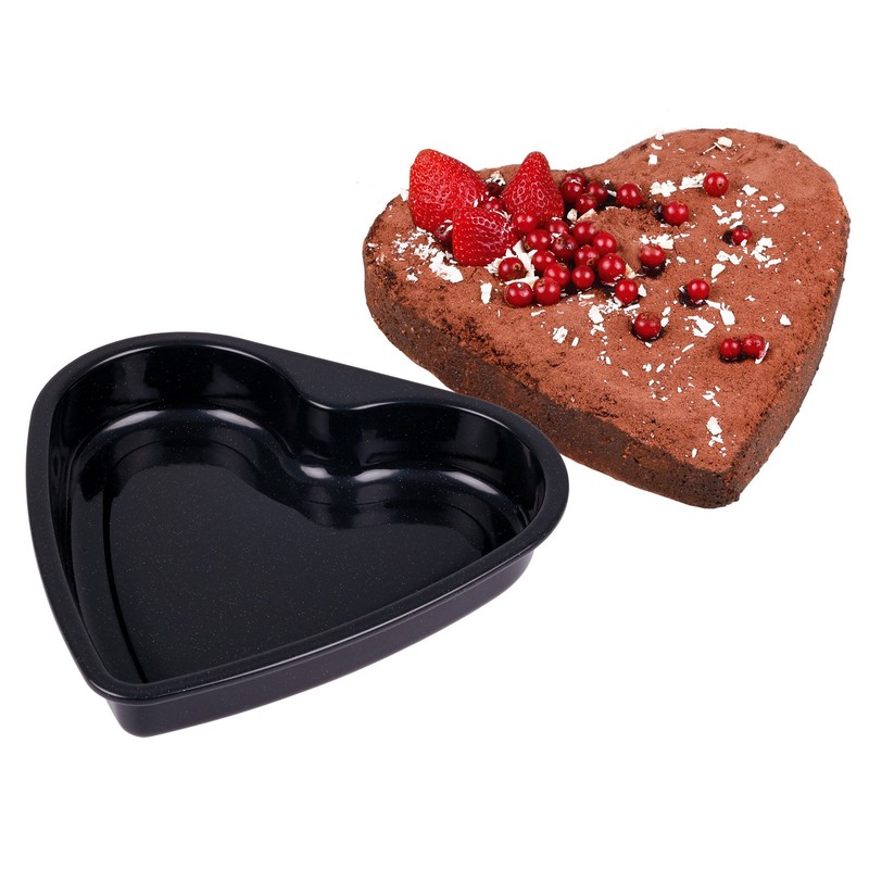 CHG 3397-46 Enamel Heart Baking Mould Approx. 26 x 26