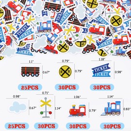 Kreatwow Train Table Decorations Pack of 200 Train Confetti Train Birthday Party Decorations Trains Theme Table Decoration Table Scattering Railway Train Train Signs Table Confetti for Children's