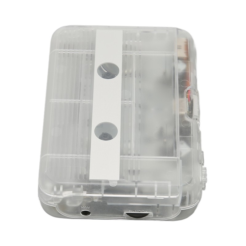 Cassette to MP3 Converter Multifunction Auto Reverse Transparent Retro Portable