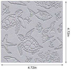 Hying Sea Turtles Starfish Cutting Dies for Card Making, Ocean Corals Die Cuts Shells Fish Dies Stencils Embossing Template for Craft Scrapbooking DIY Photo Album Decorations