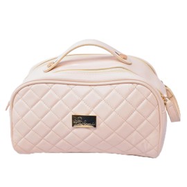 Shani Travel Cosmetic Bag,Large Capacity Travel Make up Bag,Cosmetic Bags for Women,Multi-Functional Storage Cosmetic Bag (White)