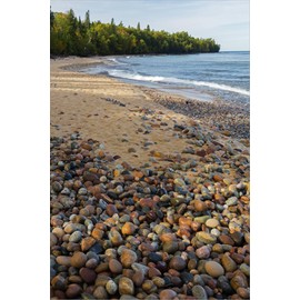ART.COM Canvas Wall Art Prints Michigan, Pictured Rocks National Lakeshore, Au Sable Point and Lake Superior by Jamie & Judy Wild, Scenic Decor, 24" x 36"