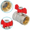 GOSHE Standard Butterfly Handle Ball Valve Brass 1/2" Thread Water