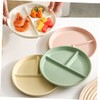 Housoutil Ceramic Divided Plate for Adults Three-Compartment Portion Control Dish