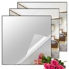 Adrattnay Silver Acrylic Mirror Sheets 1/8 Thick, 3Pack 8"x 8"