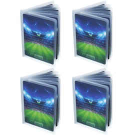 Chivao 4 Packs Wallet Insert Plastic Credit Card Holder Wallet Credit Card Sleeves for Photo Insert for Bifold or Trifold(6 Pages)