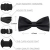 Men's Bow Tie, Solid Color Classic Pre-Tied Bow Tie, Satin