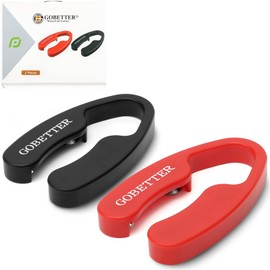GOBETTER 2 Pcs Wine Foil Cutter Magnetic Design, 4 Stainless Blades Foil Remover Wine Bottles Opener Accessory, Removes Foil Top Effortlessly for Wine Lovers, Black/Red