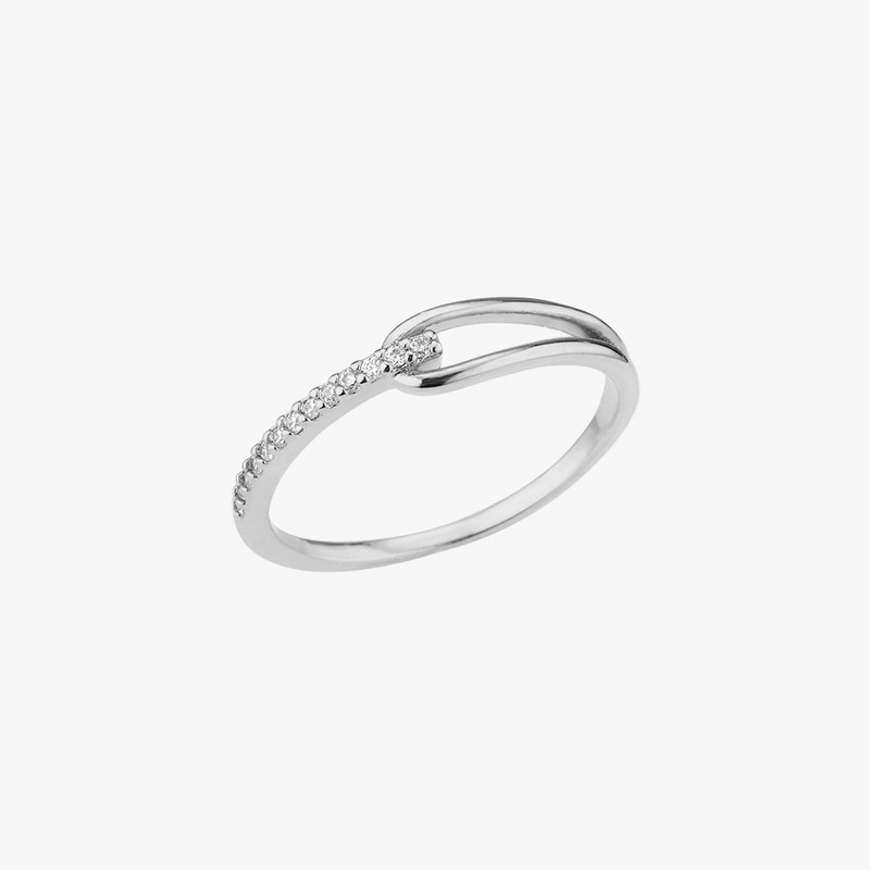 Gold&Dear 14KGP Slim Loop Cubic Ring Size / 골드앤디어 14KGP