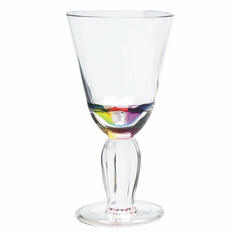 Acrylic Rainbow Wine Glasses by Merritt International--Set of 4 (12