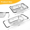 ZDRongZhen Kitchen Accessories Over the Sink Colander Strainer Basket，Stainless Steel