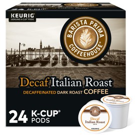 Barista Prima Coffeehouse, Italian Roast Decaf Keurig Single Serve K-Cup Pods, 96 count