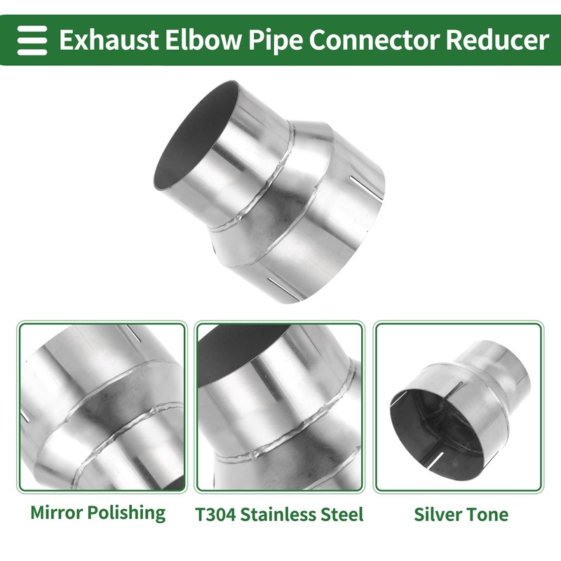 X AUTOHAUX 3"OD to 4"OD Mandrel Exhaust Bend Elbow Concentric