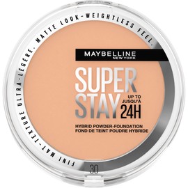 Maybelline New York - Puder 2-in-1, Mattierendes Puder und Foundation, langer Halt, ohne Übertragung – Superstay 24 Hybrid – Farbton: 30 – Inhalt: 9 g