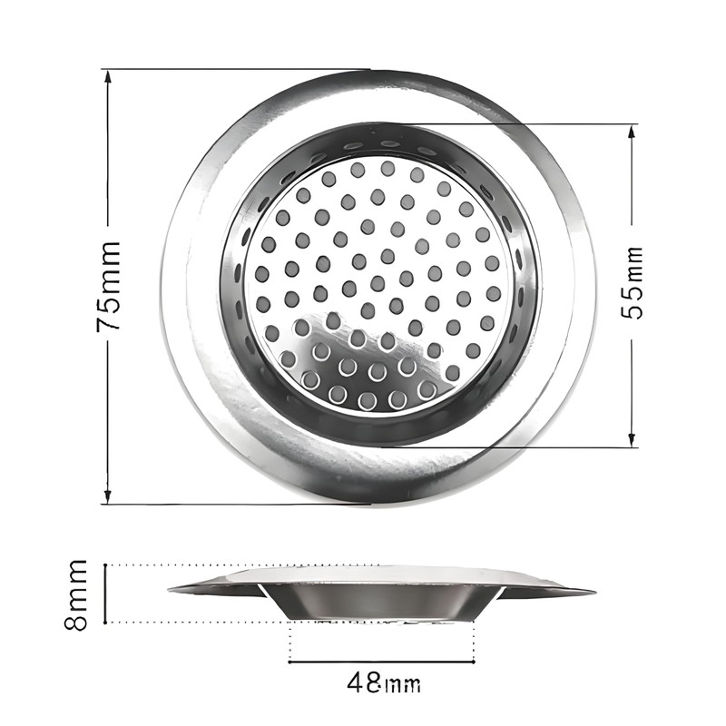 Stainless Steel Kitchen Sink Strainer Plugs,Drain Protector for Bathroom, Kitchen,