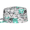 Scrub Cap Uniform Hat Unisex Animal Print (Green Cats)