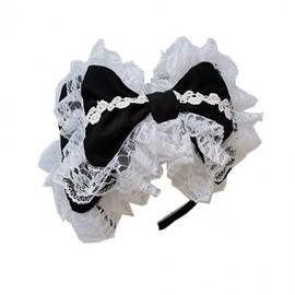 Cosplay Ribbon Headband Hairband Party Supplies Hair Accessories Large Ribbon Black