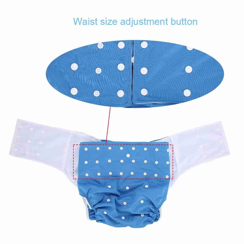 Washable Adult Pocket Nappy Cover Adjustable Reusable Diaper Cloth Dark