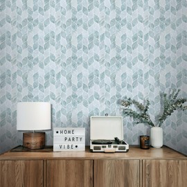 Tilingview 10 Pcs Leaf Design Peel and Stick for Kitchen Backsplash, Premium Self-Adhesive Tiles Wall Stickers (Blue Green)