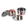Sumeet Stainless Steel Tope Set, 1 L, 1.4 L, 2
