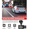 Dash Cam Car, 4K/1080P Car Camera Dual Dash Cam Car