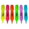 DOLLAR HL625 Neon Fluorescent Highlighter Pens, MULTICOLOUR, Pack of 6,