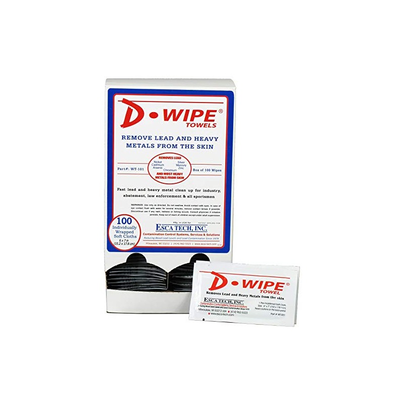 D-Wipe Towels by D-Lead, Dispenser with 100 Individually Wrapped Towels
