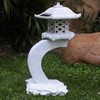 TIAAN 24”Height Japanese Style Lantern Solar Garden lamp Solar Pagoda