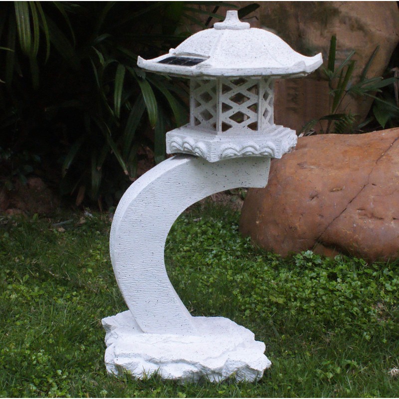 TIAAN 24”Height Japanese Style Lantern Solar Garden lamp Solar Pagoda