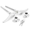 Akozon Car Outside Locking Door Handles Stainless Steel Fit for