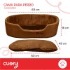 Cama Para Perro Mediana Afelpada Resistente Cómoda Suave Color Café