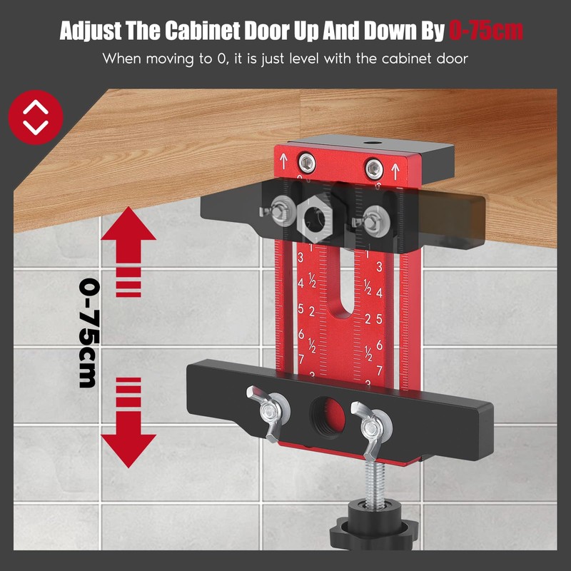 Adjustable Cabinet Door Installation Positioner with Door Rebounder,Cabinet Door Mount