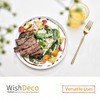 WishDeco White Dinner Plates Set of 6, Porcelain Salad Plates
