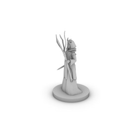 Tiefling Wizard With Archmage robes and Tentacle Staff Tabletop DND Gaming Miniature