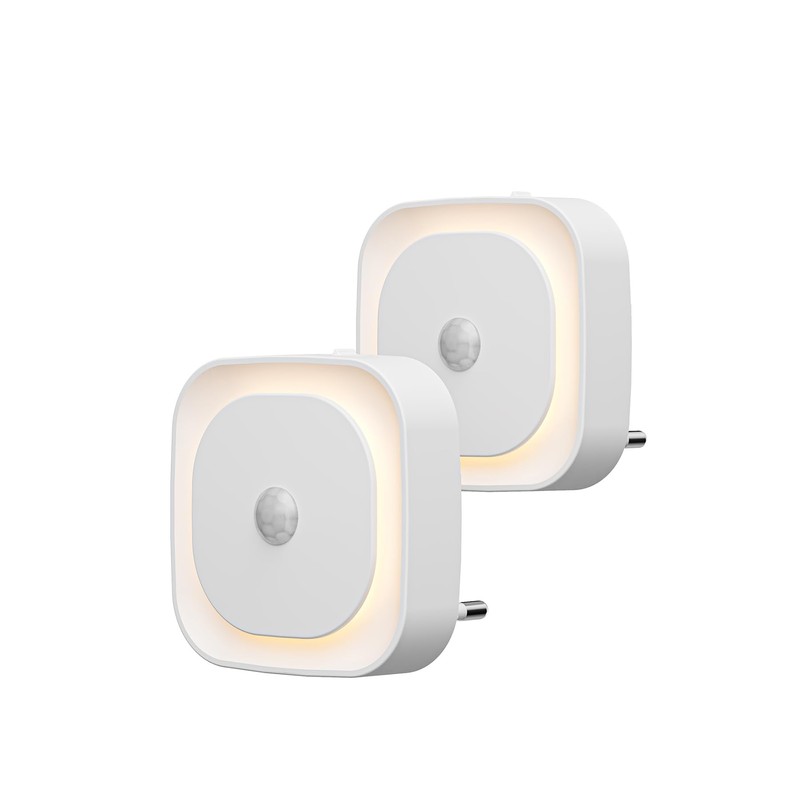 YUNLEX 2 Pack Plug in Night Light with Motion Sensor