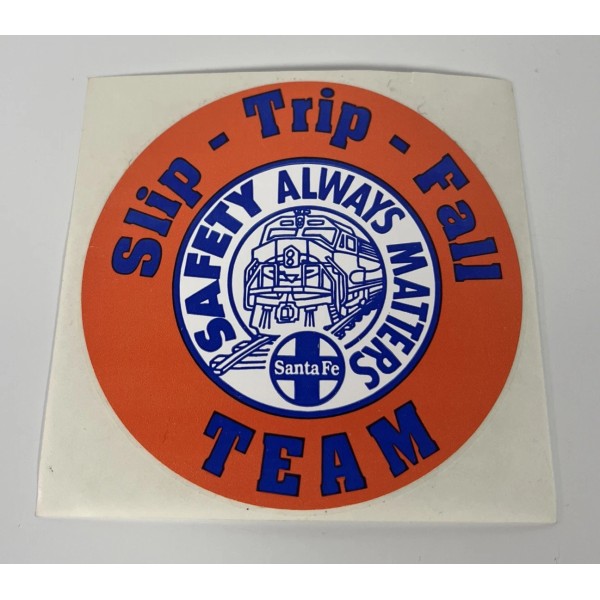 HandyRelic Santa Fe Railroad Railway Safety Sticker Label 3”x 3”
