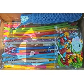 Peradix Colorful Soft Building Sticks Toy Stackable Flexible Folding Bending Set 6+ 111p