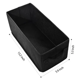 UENTIP CD Storage Boxes - Pack of 4 CD Case Storage - 13.2" x 5.9" x 5.3", Container holds 30 CDs in full jewel cases, 60 CDs in slim cases, and 165 discs in CD sleeves - Black (4pack-black)