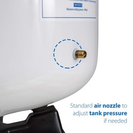 iSpring T32M Pressurized Water Storage Tank with Ball Valve for Reverse Osmosis RO Systems, 4 Gallon, 1/4" Tank Valve Included, White