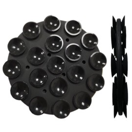 Gopkuniw Double Sided Silicone Suction Cup Phone Holders - Black Multipurpose Rectangle Phone Suction Mount - Glue-Free Removal Without Residue - Mirror Shower Phone Holder (Circular)