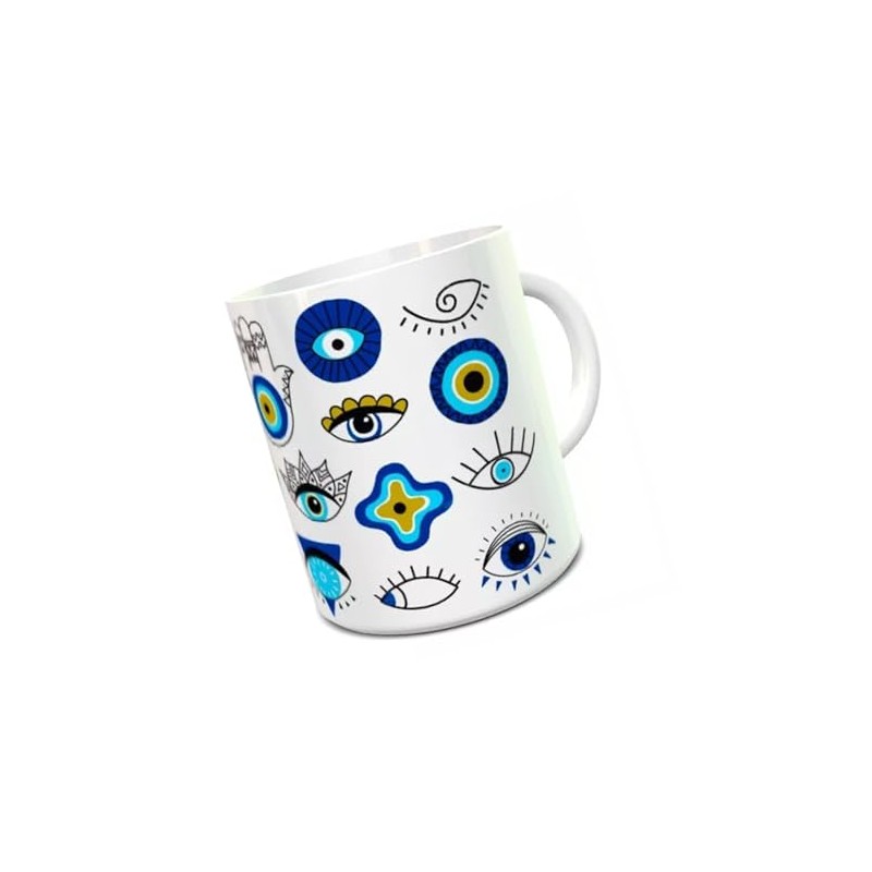 Taza Cerámica 11oz Ojo Turco Regalo