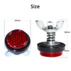 Red Reflector Motorcycle License Plate Screws - Set of 4