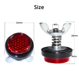 Red Reflector Motorcycle License Plate Screws - Set of 4 1996-2023