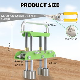 Roller Bender, 0-90°Bending Angle Metal Bending Tool, Steel Aluminum Copper Plate Metal Roller Bending Tool with 8 Inch Shears for Various Metal Roofing