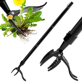 Detachable Stand Up Weed Puller Tool with Long Handle, Dandelion Weed Puller Tool Stand Up Heavy Duty, Garden Weed Remover Tool Long Handle, Weeding Tools Gardening Long Handle (stainless steel) 44in