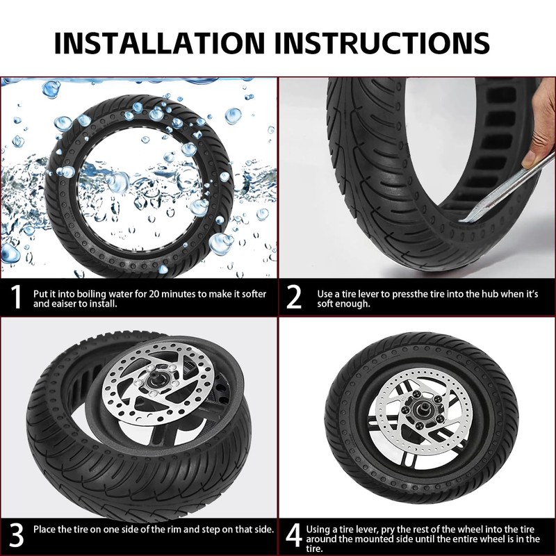 50/75-6.1 Off-road Solid Tire, 8 1/2 x2 Scooter tire, 8.5x2