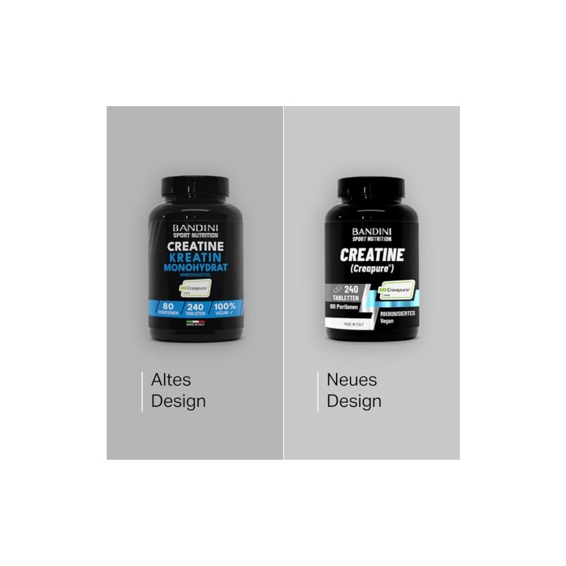 Bandini Creatine Creapure Monohydrate 240 Tablets - Training, Sports, Gym