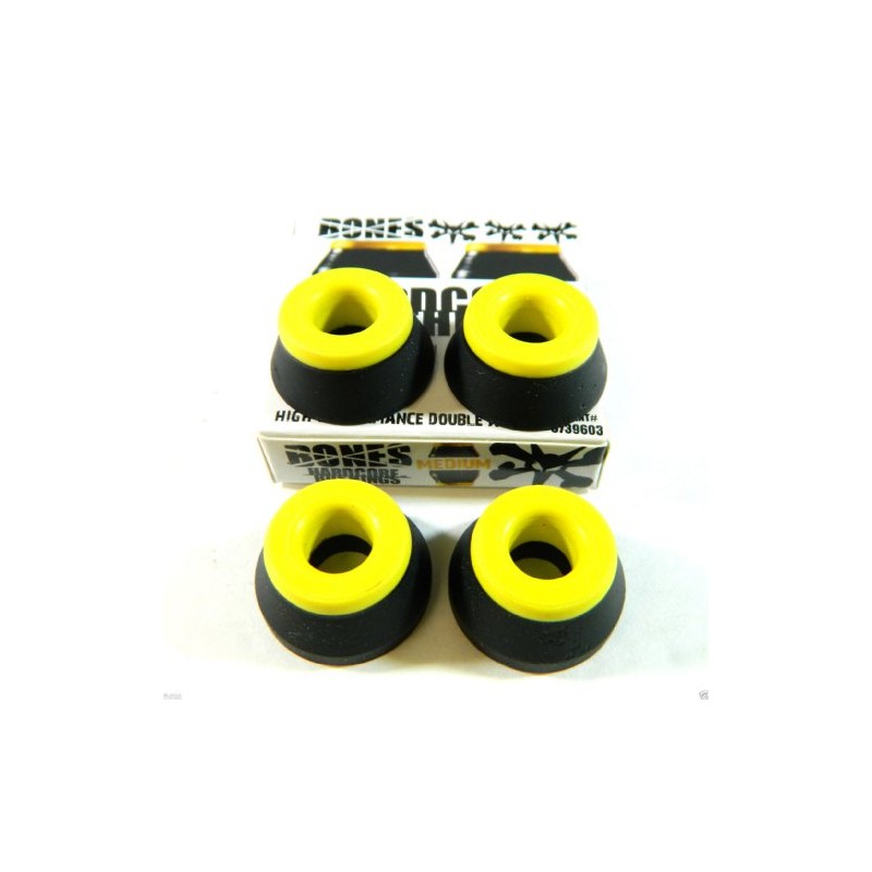 Bones Hardcore Bushing Hard Medium Soft Black White (Medium Black)