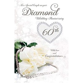 Special Couple on Diamond Anniversary - Glittered 60th Wedding Anniversary Card
